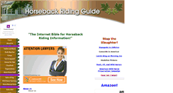 Desktop Screenshot of horsebackridingguide.com